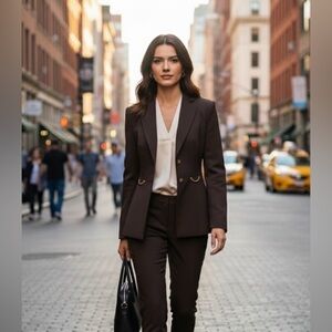 TAHARI Arthur Levine brown blazer size 6